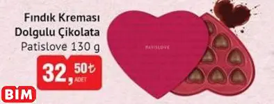 PATİSLOVE FINDIK KREMASI DOLGULU ÇİKOLATA